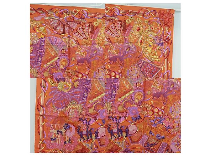 Bufanda Hermès Carré 90 Naranja - vista 3