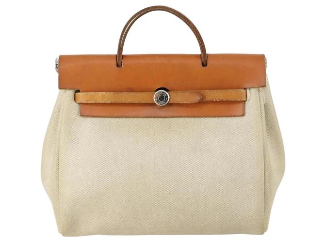 Hermès Herbag Ad PM Rucksack Beige - Ansicht 2