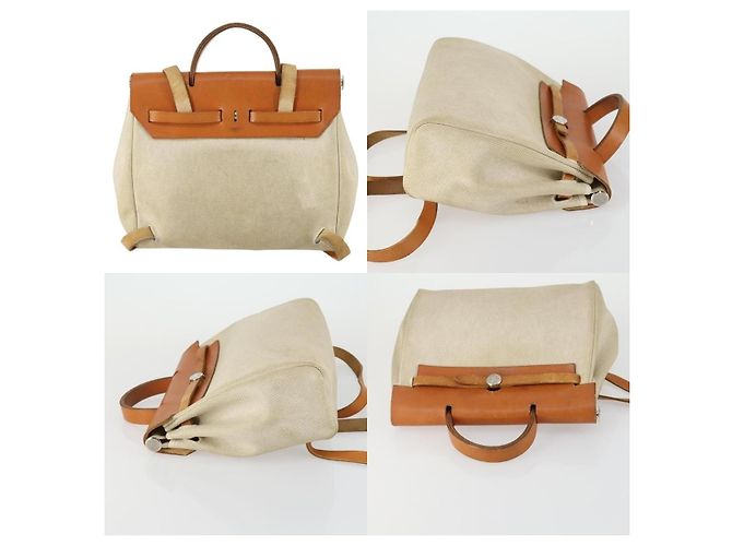 Hermès Herbag Ad PM Rucksack Beige - Ansicht 3