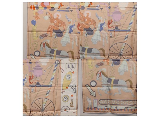 Hermès Carré 90 Schal Beige - Ansicht 7