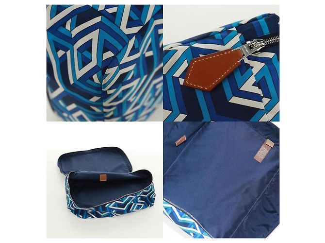 Pochette Ousdevoyage PM di Hermès Blu - vista 4