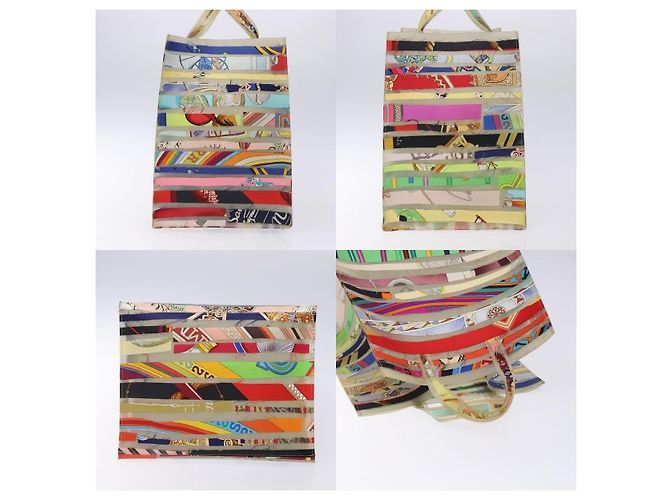 Sac à main en caoutchouc transparent limité du musée du Louvre Hermès Blanc - vue 3