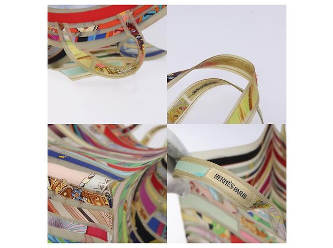 Sac à main en caoutchouc transparent limité du musée du Louvre Hermès Blanc - vue 4