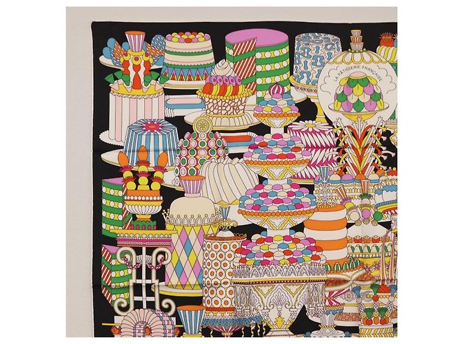 Bufanda Hermès Carré 90 Negro - vista 2