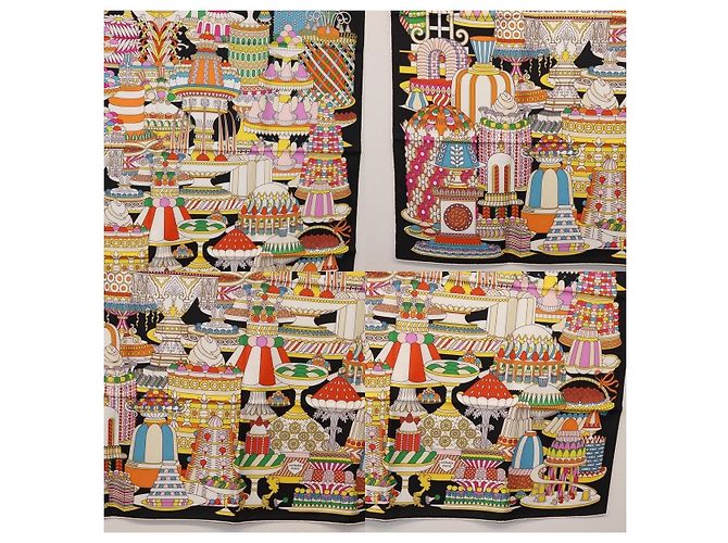 Bufanda Hermès Carré 90 Negro - vista 4