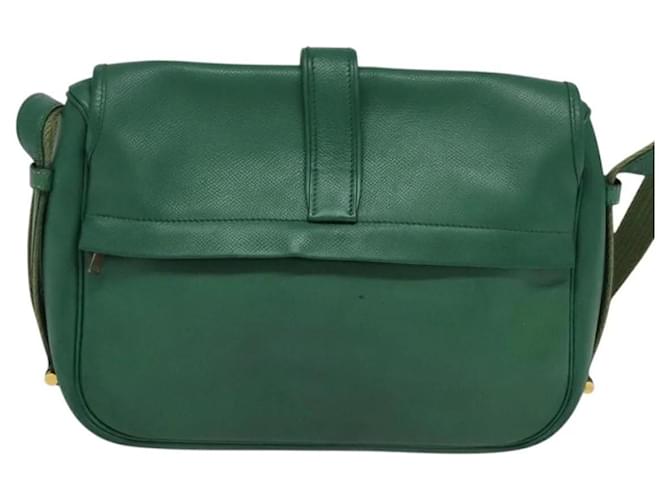 Borsa a spalla Hermès Noumea Verde - vista 2