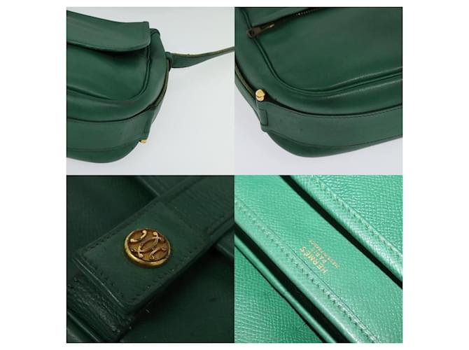 Borsa a spalla Hermès Noumea Verde - vista 6