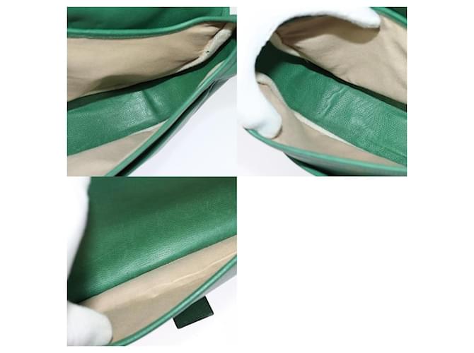 Borsa a spalla Hermès Noumea Verde - vista 7