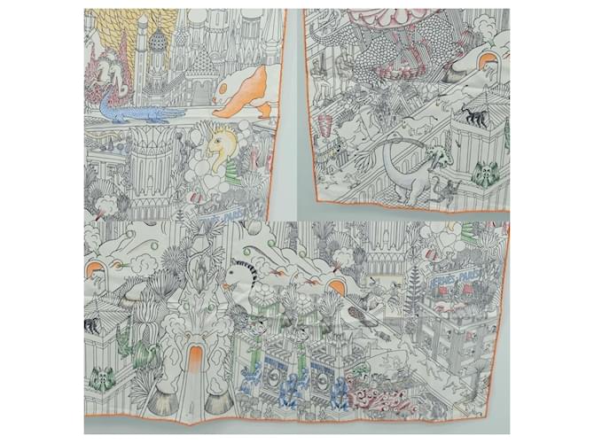 Sciarpa Hermès Carré 90 Bianco - vista 4