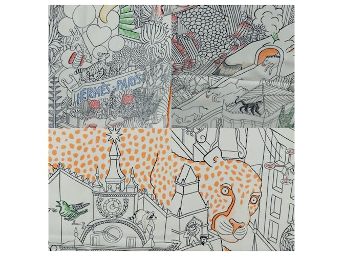 Sciarpa Hermès Carré 90 Bianco - vista 5