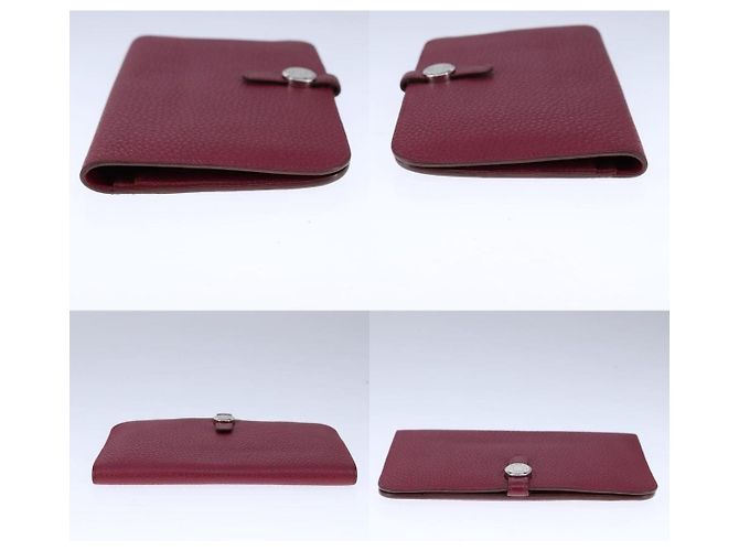 Billetera Dogon GM Hermès Roja - vista 3