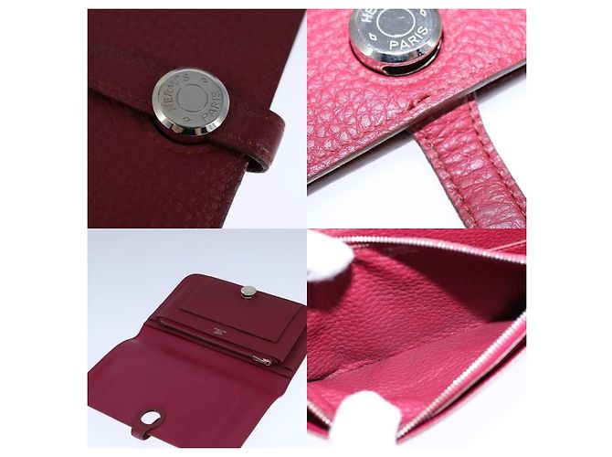 Billetera Dogon GM Hermès Roja - vista 4