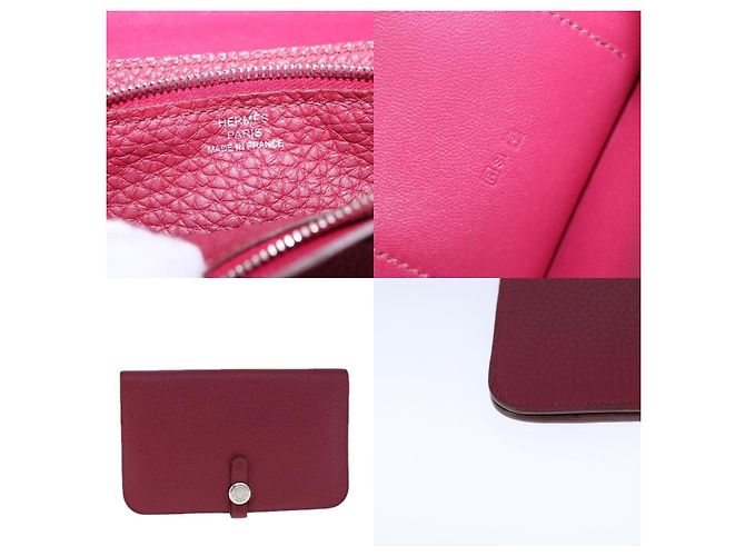 Billetera Dogon GM Hermès Roja - vista 5