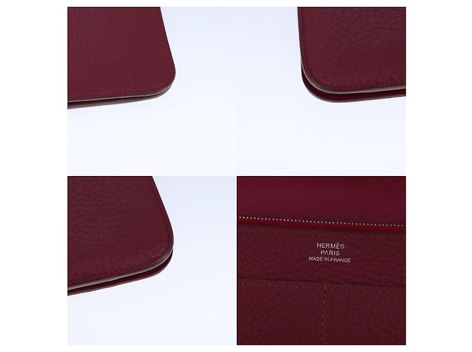 Billetera Dogon GM Hermès Roja - vista 6