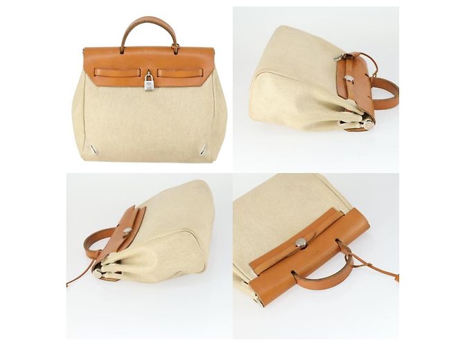 Zaino Ad PM Hermès Beige - vista 3