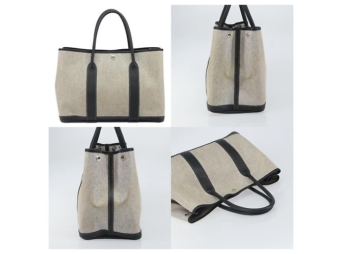 Borsa Hermès Garden Party PM Grigio - vista 3