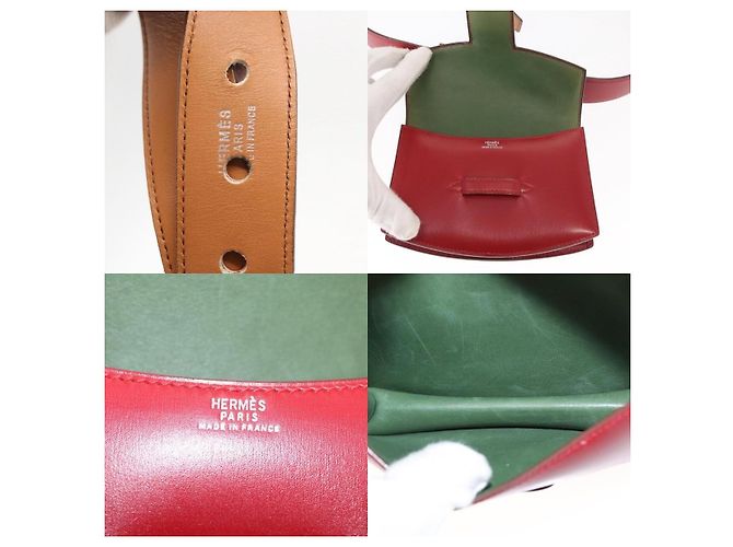 Borsa a vita Hermès in pelle rossa Rosso - vista 6