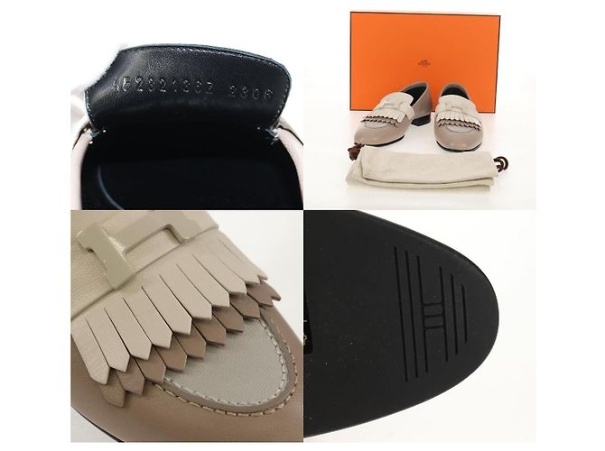 Scarpe Moccasin Royale di Hermès Beige - vista 5