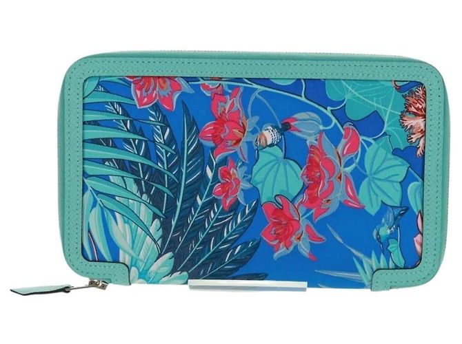 Cartera larga Sokwar Flamingo Party de Hermès Azul - vista 2