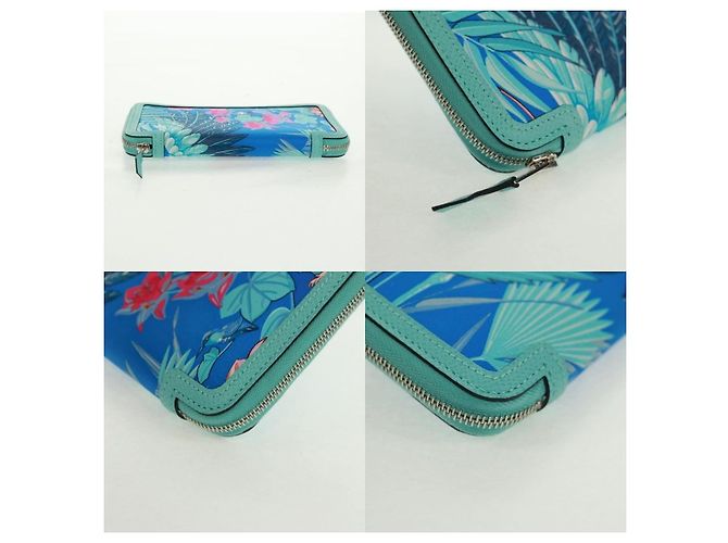 Cartera larga Sokwar Flamingo Party de Hermès Azul - vista 4