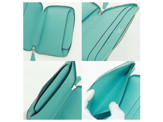 Cartera larga Sokwar Flamingo Party de Hermès Azul - vista 7
