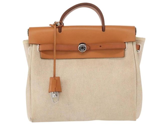 Zaino Herbag di Hermès Beige - vista 2