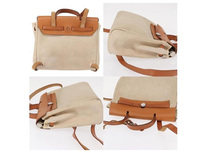 Zaino Herbag di Hermès Beige - vista 3