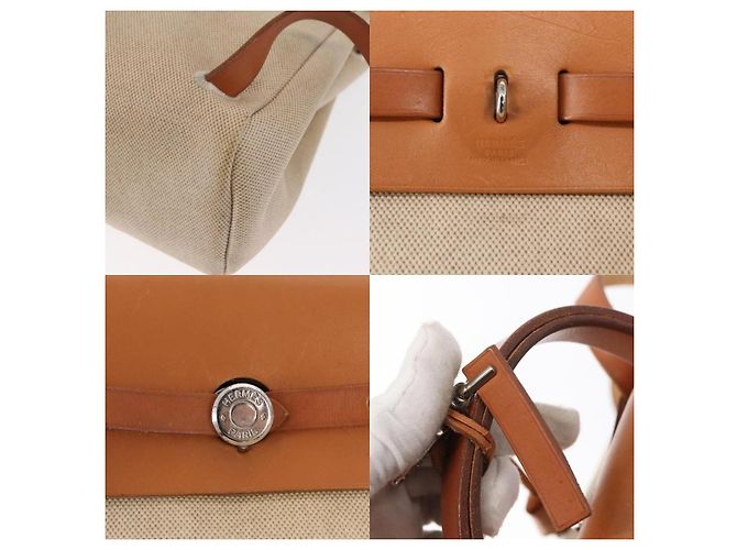 Zaino Herbag di Hermès Beige - vista 6