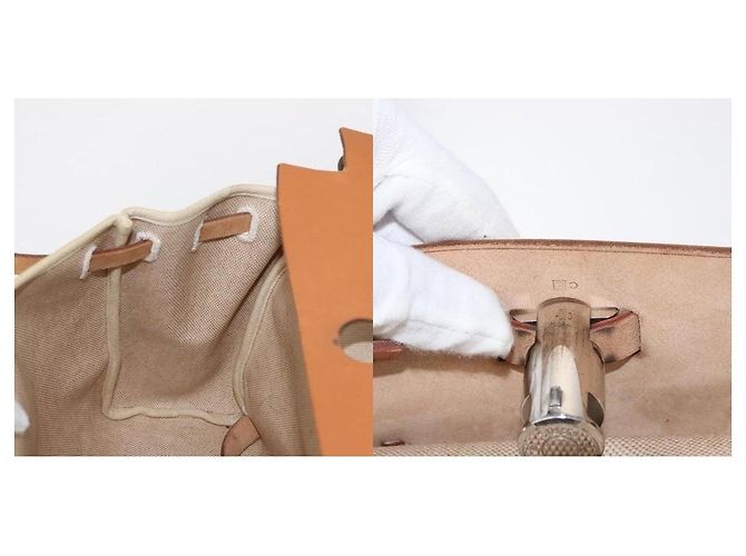 Zaino Herbag di Hermès Beige - vista 8