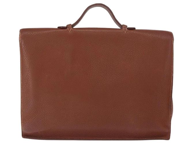 Borsa da Lavoro Adepeche 38 di Hermès Marrone - vista 2