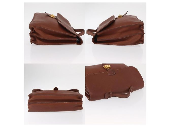 Borsa da Lavoro Adepeche 38 di Hermès Marrone - vista 3