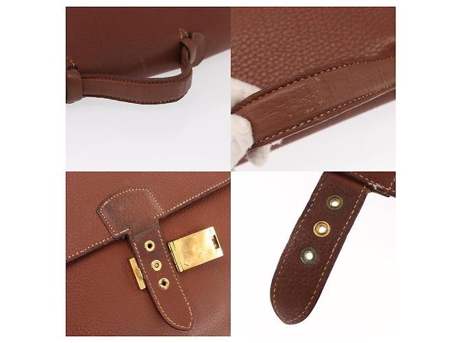 Borsa da Lavoro Adepeche 38 di Hermès Marrone - vista 4