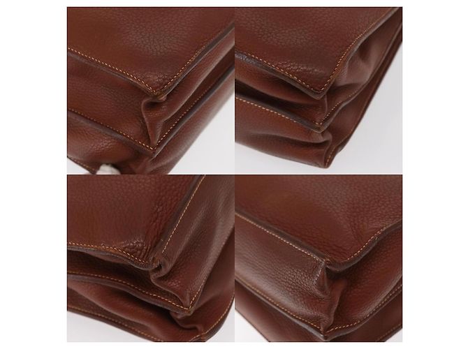Borsa da Lavoro Adepeche 38 di Hermès Marrone - vista 6