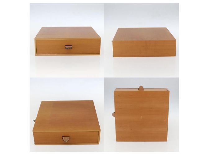 Hermès Caja de escritorio grande de madera beige Hermes - vista 3