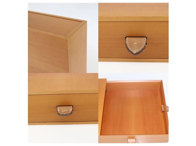 Hermès Caja de escritorio grande de madera beige Hermes - vista 4
