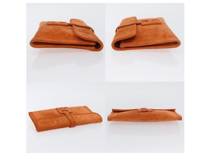 Borsa Clutch Hermès Jije Elan 29 Arancione - vista 3