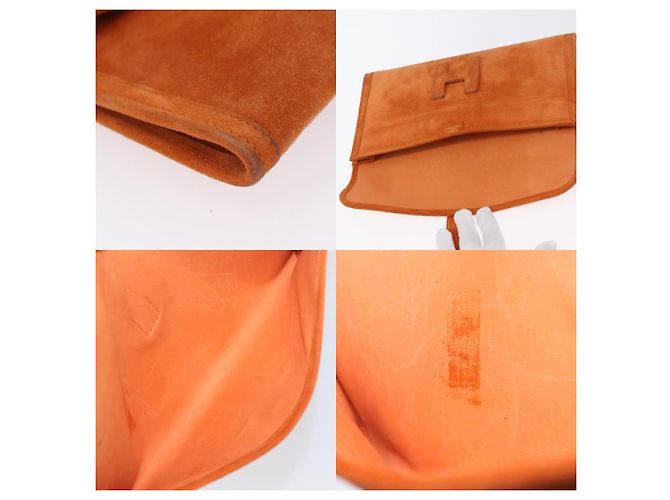 Borsa Clutch Hermès Jije Elan 29 Arancione - vista 4