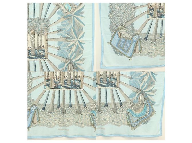 Hermès Carre 140 Schal Blau - Ansicht 4