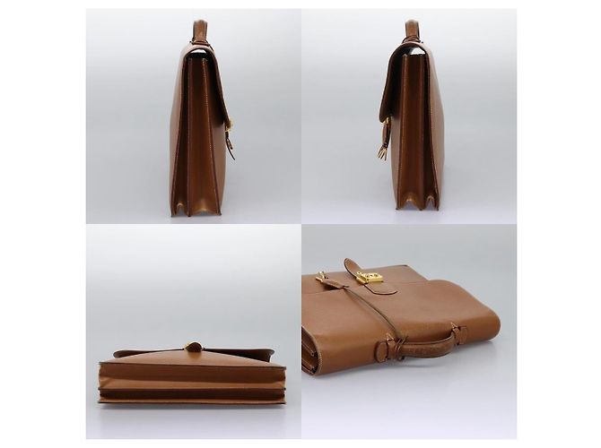 Borsa da Lavoro Adepeche 38 di Hermès Marrone - vista 3