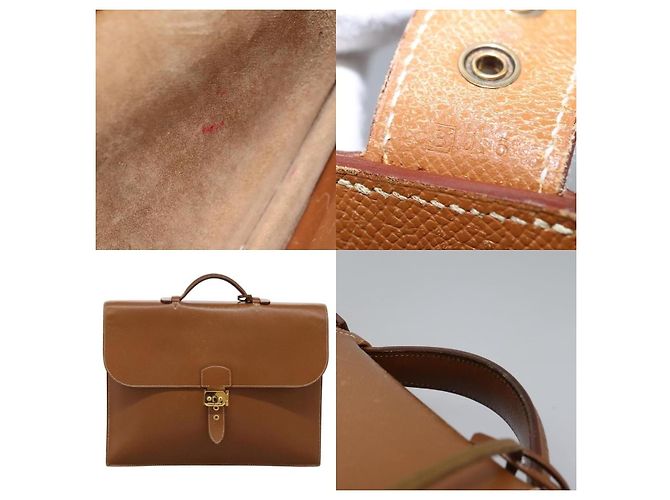 Borsa da Lavoro Adepeche 38 di Hermès Marrone - vista 5