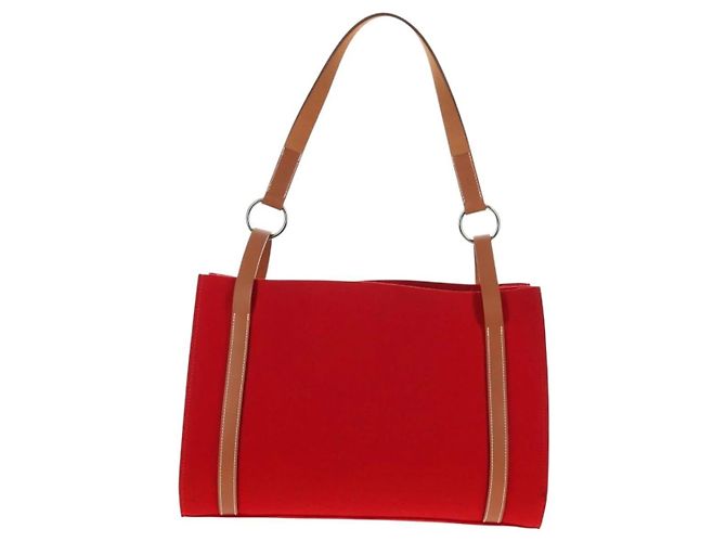 Borsa a Spalla Cabaricol di Hermès Rosso - vista 2