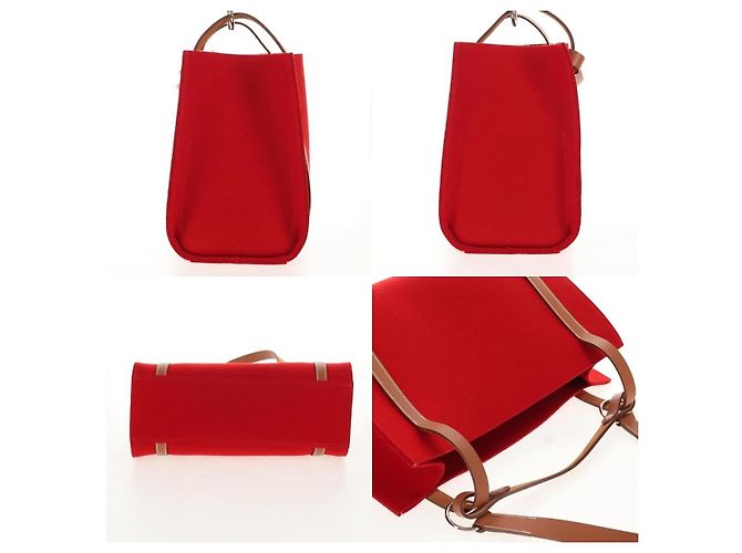 Borsa a Spalla Cabaricol di Hermès Rosso - vista 3