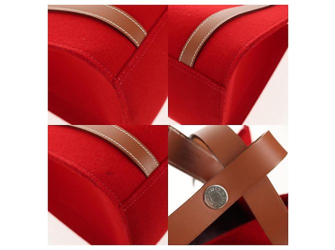Borsa a Spalla Cabaricol di Hermès Rosso - vista 6