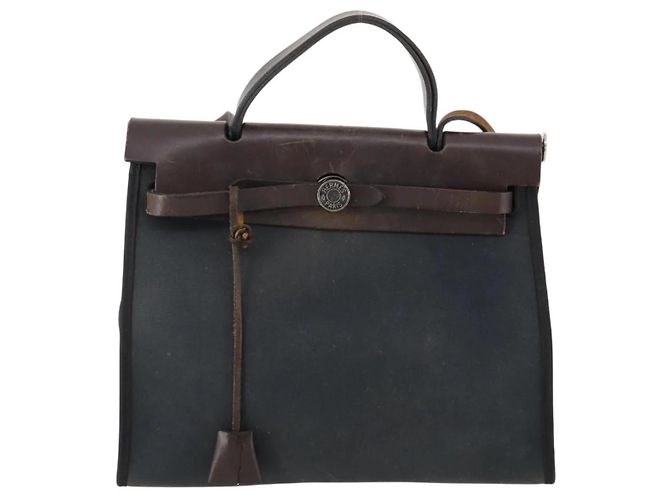 Hermès Herbag Zip PM Handtasche Schwarz - Ansicht 2