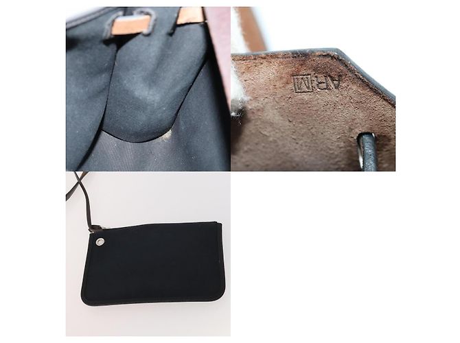 Hermès Herbag Zip PM Handtasche Schwarz - Ansicht 8