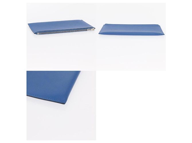 Cartera Long Sangrecaval Passant de Hermès Azul - vista 8