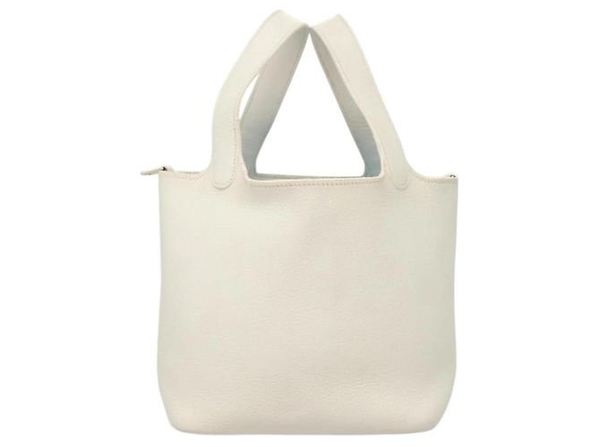 Hermès Picotan PM Handtasche Weiß - Ansicht 2