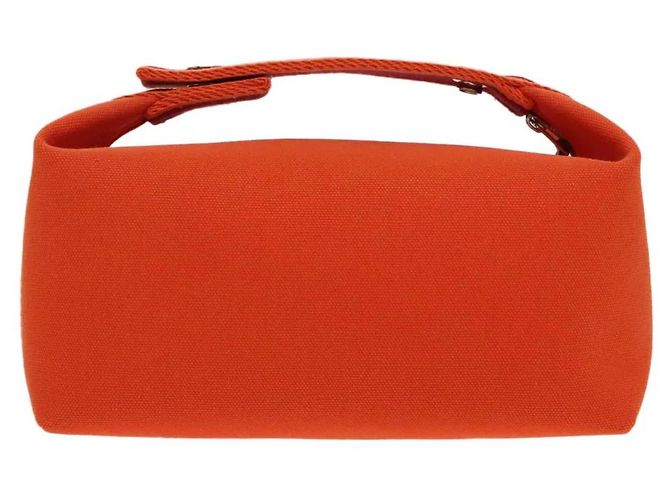 Bolso Hermès Birkin Naranja de algodón - vista 2