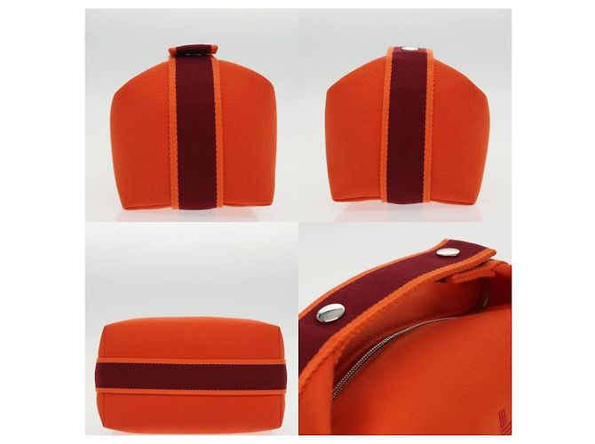 Bolso Hermès Birkin Naranja de algodón - vista 3