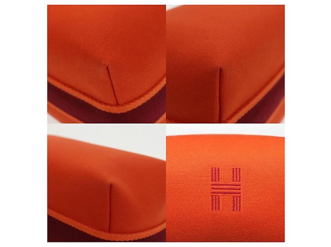 Bolso Hermès Birkin Naranja de algodón - vista 6
